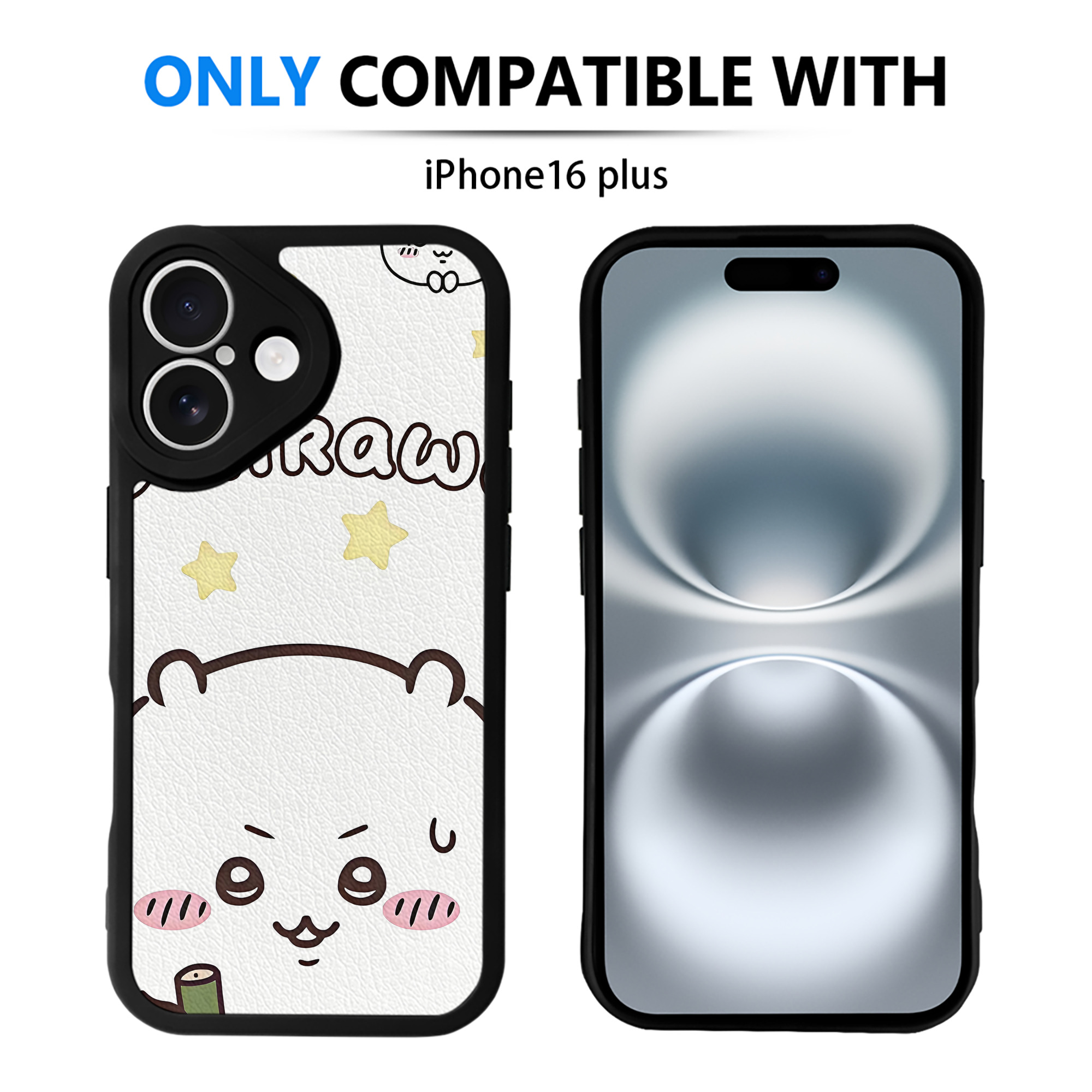 （画像用） ちいかわ Chii-kawa 【iPhone 16シリーズ対応】シリコンスマホケース（レザー調） 材質：シリコン